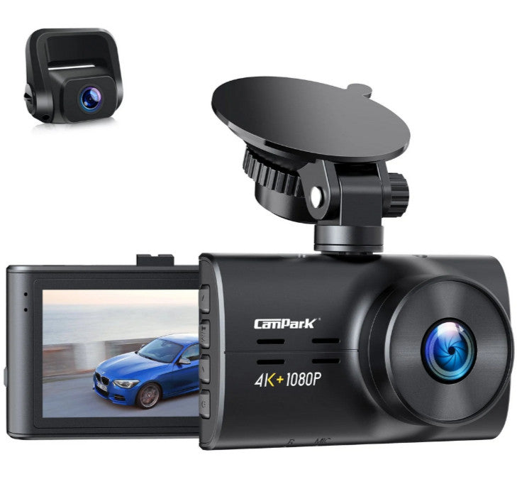 Campark DC30A Dash Cam Native 4K & 1080P Front- und Heckkamera Autofahrrekorder
