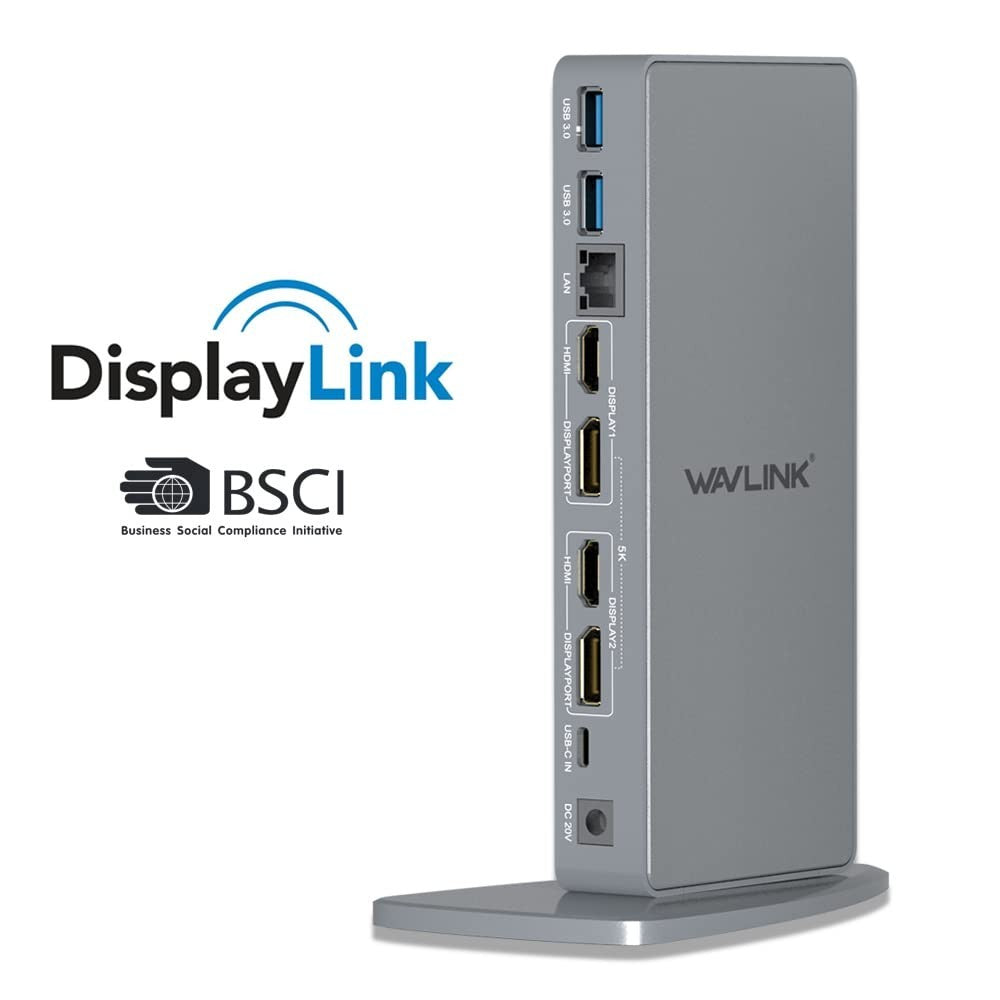 WAVLINK WL-UG69DK7 Universal Type-C Docking Station aus USB-C Aluminiumlegierung