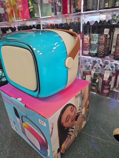 GUYUCOM Karaoke Machine mit Kabelloses Mini Mikrofon Und LED