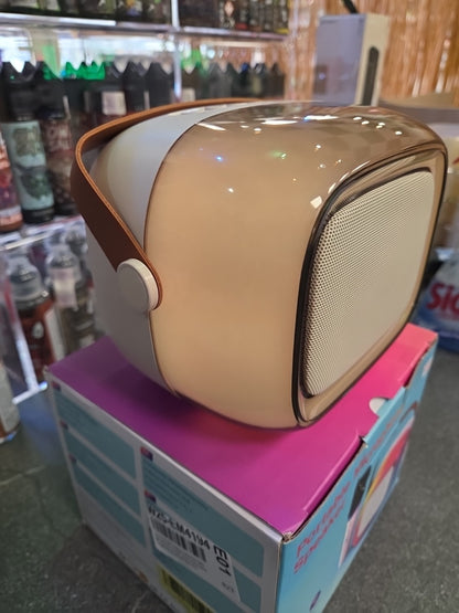 GUYUCOM Karaoke Machine mit Kabelloses Mini Mikrofon Und LED