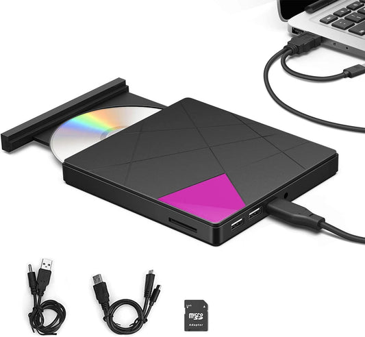 COCOPA Externes CD DVD Laufwerk Typ-C USB 3.0 Slim , DVD RW Brenner