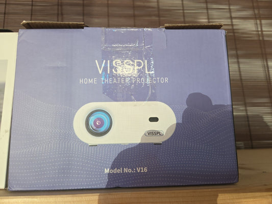 VISSPL V16 Mini Beamer WiFi Bluetooth, 20000L Beamer Klein mit Stativ