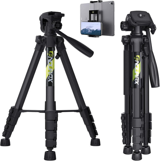 Endurax 167 cm/66 Zoll Stativ-Videokamera für Canon Nikon, leichter Aluminium-Re