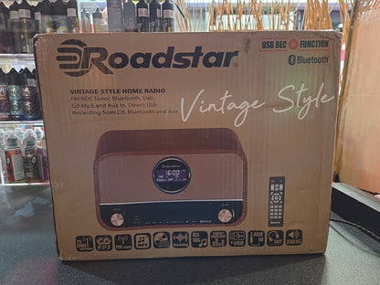 Roadstar HRA-1782NBT Vintage-Musikgerät, FM-Radio, CD-MP3-Player, Bluetoo