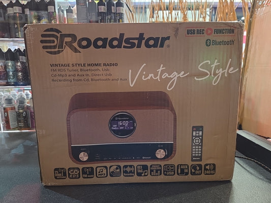 Roadstar HRA-1782NBT Vintage-Musikgerät, FM-Radio, CD-MP3-Player, Bluetoo
